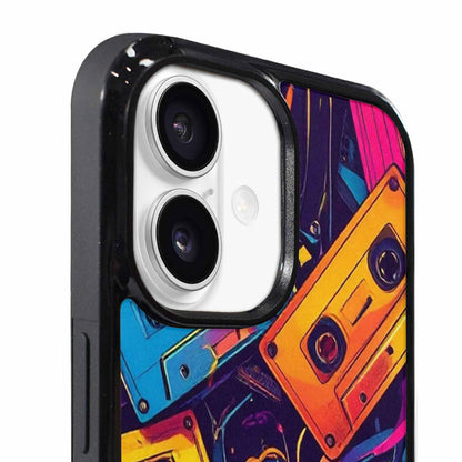iPhone 17 Case — Retro Cassette Tape Pattern Retro Vintage, Custom Made Phone Cover