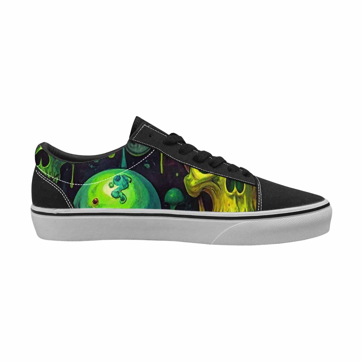 MEN'S Skulls Canvas Custom Fashion Wallpaper Art Handmade Custom Shoes