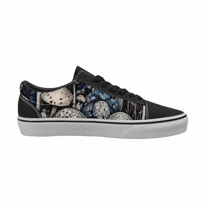 WOMEN'S Mushrooms (general) Lace-Up Canvas Dark Academia Sneakers