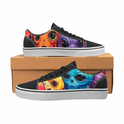 WOMEN'S Melting Aliens Lace-Up Canvas Neon Fantasy Shoes