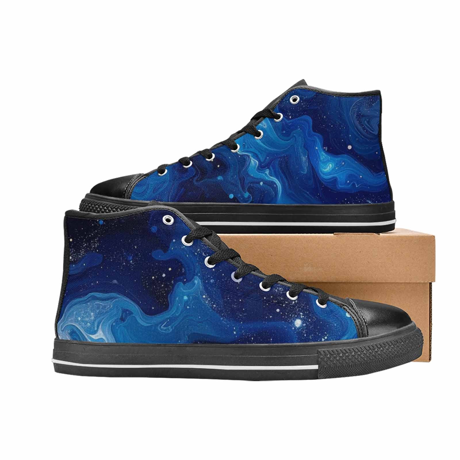 MEN'S Galaxy Art - High Top Canvas Surreal Custom Sneakers