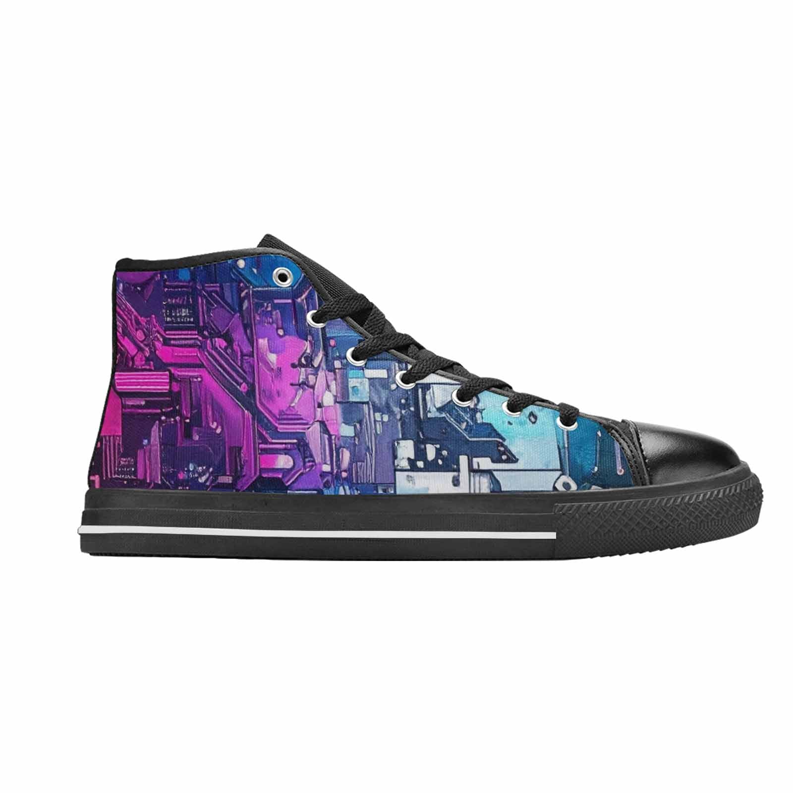 MEN'S Circuit Board Cyberpunk High Top Canvas Vivid Shoes