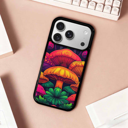 iPhone 17 Pro Case — Psychedelic Mushroom Cartoon Pattern Cartoon Cute, Customized Protective Case