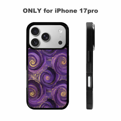 iPhone 17 Pro Case — Swirling Brushstroke Starry Night Texture Galaxy, Custom Designed Case Cover