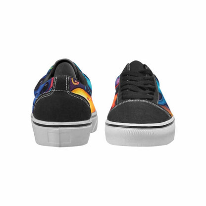 WOMEN'S Melting Aliens Lace-Up Canvas Vibrant Chaos Custom Sneakers