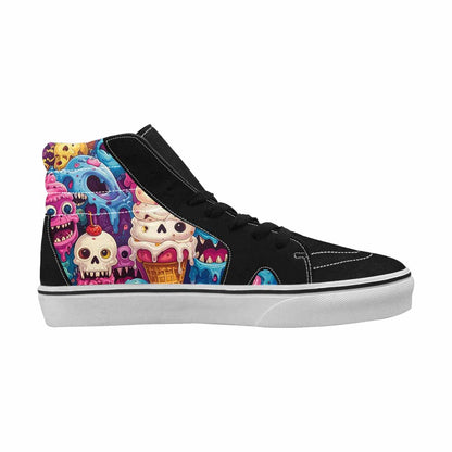 MEN'S Ice Cream Monsters  High Top Canvas Grunge Shoes