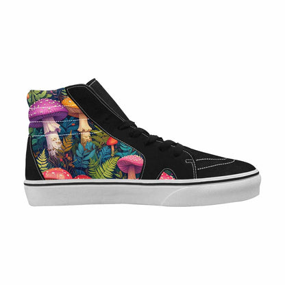 MEN'S Mushrooms  Botanical Mushrooms High Top Canvas Aesthetic Shoes