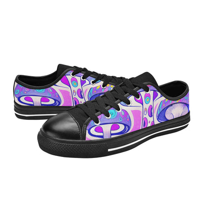 WOMEN'S Magic Mushrooms Art Canvas Surreal Custom Shoes