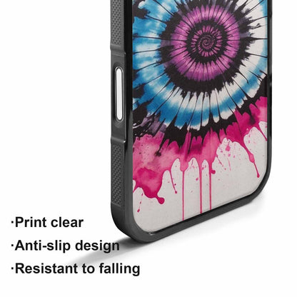 iPhone 17 Case — Tie Dye Swirls Black Tie Dye, Custom Designed Case Cover