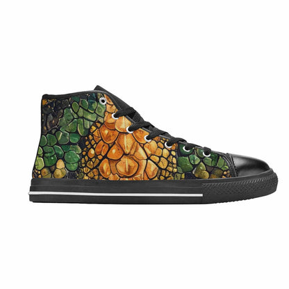 MEN'S Snake Skin Reptile High Top Canvas Aesthetic Custom Shoes