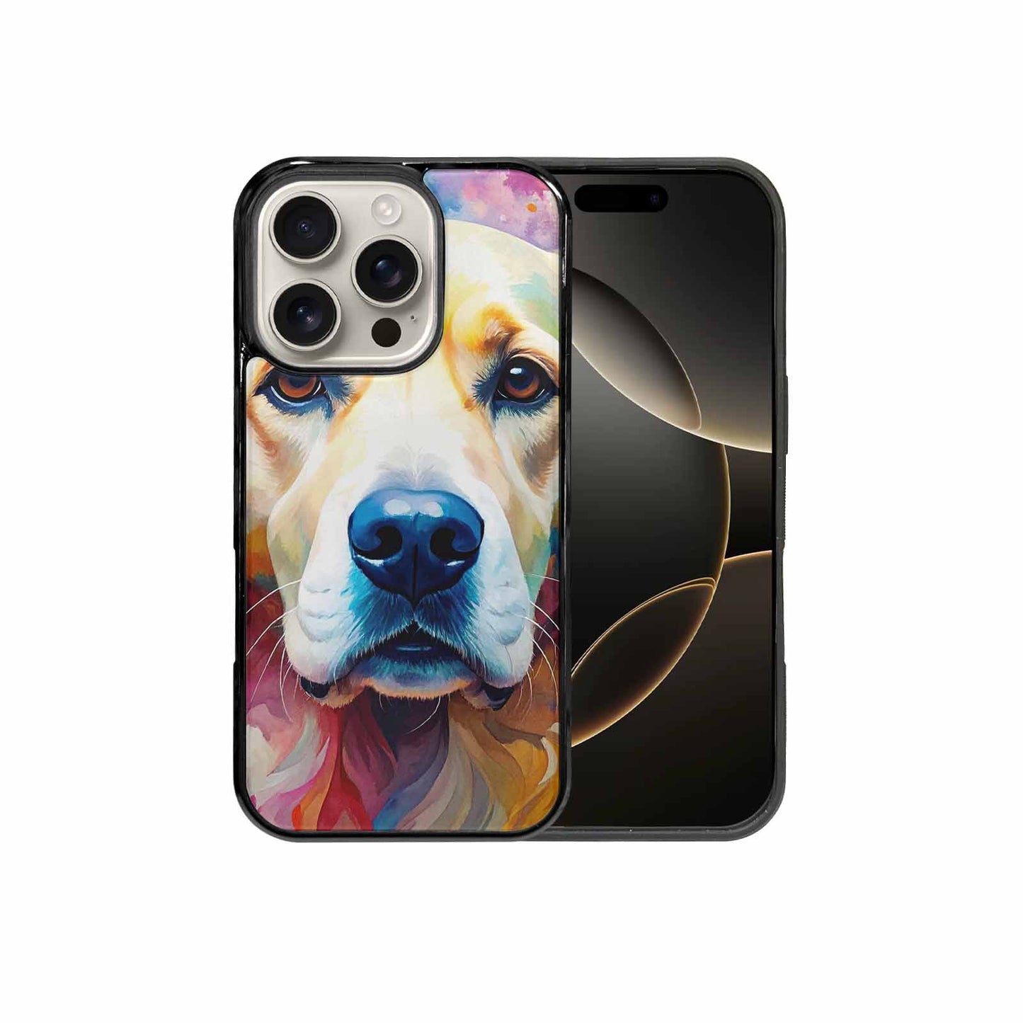 iPhone 16 Pro Case — Golden Retriever Watercolor Art Pattern Personalized, Custom Made Phone Cover