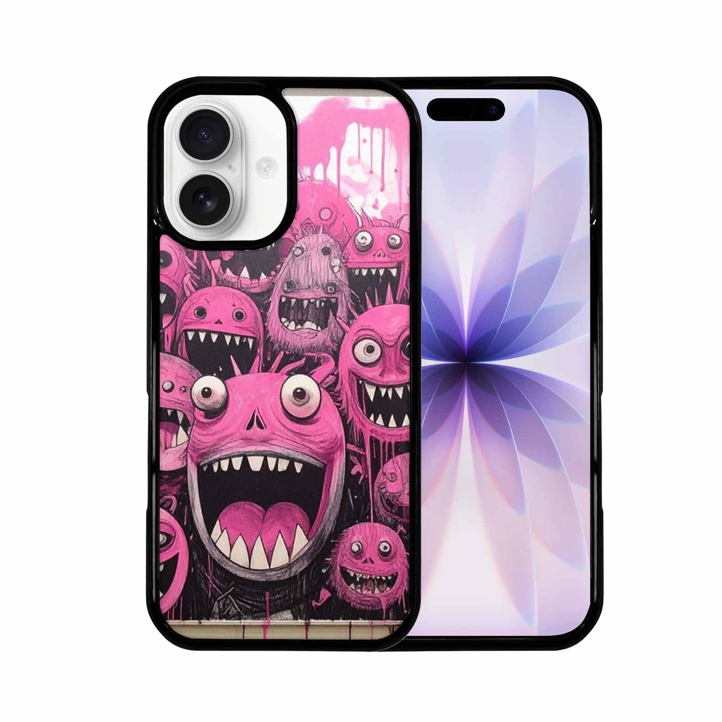 iPhone 17 Case — Black &amp; Pink Ink Cartoon Cute, Custom Made Phone Cover