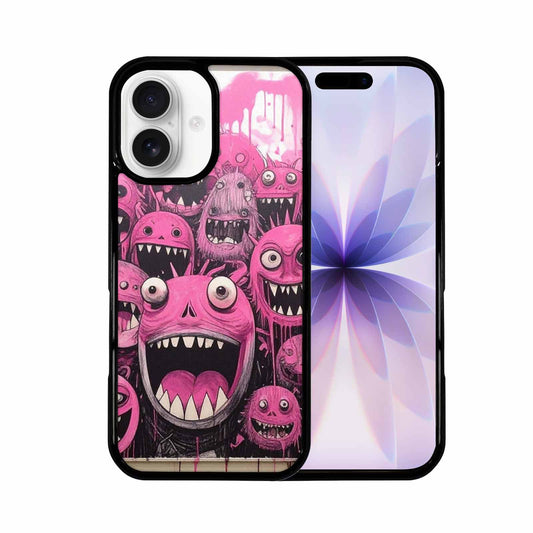 iPhone 17 Case — Black &amp; Pink Ink Cartoon Cute, Custom Made Phone Cover
