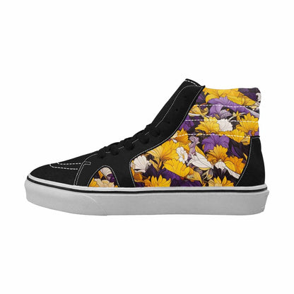 WOMEN'S Nonbinary Flag Color High Top Canvas Cottagecore Sneakers