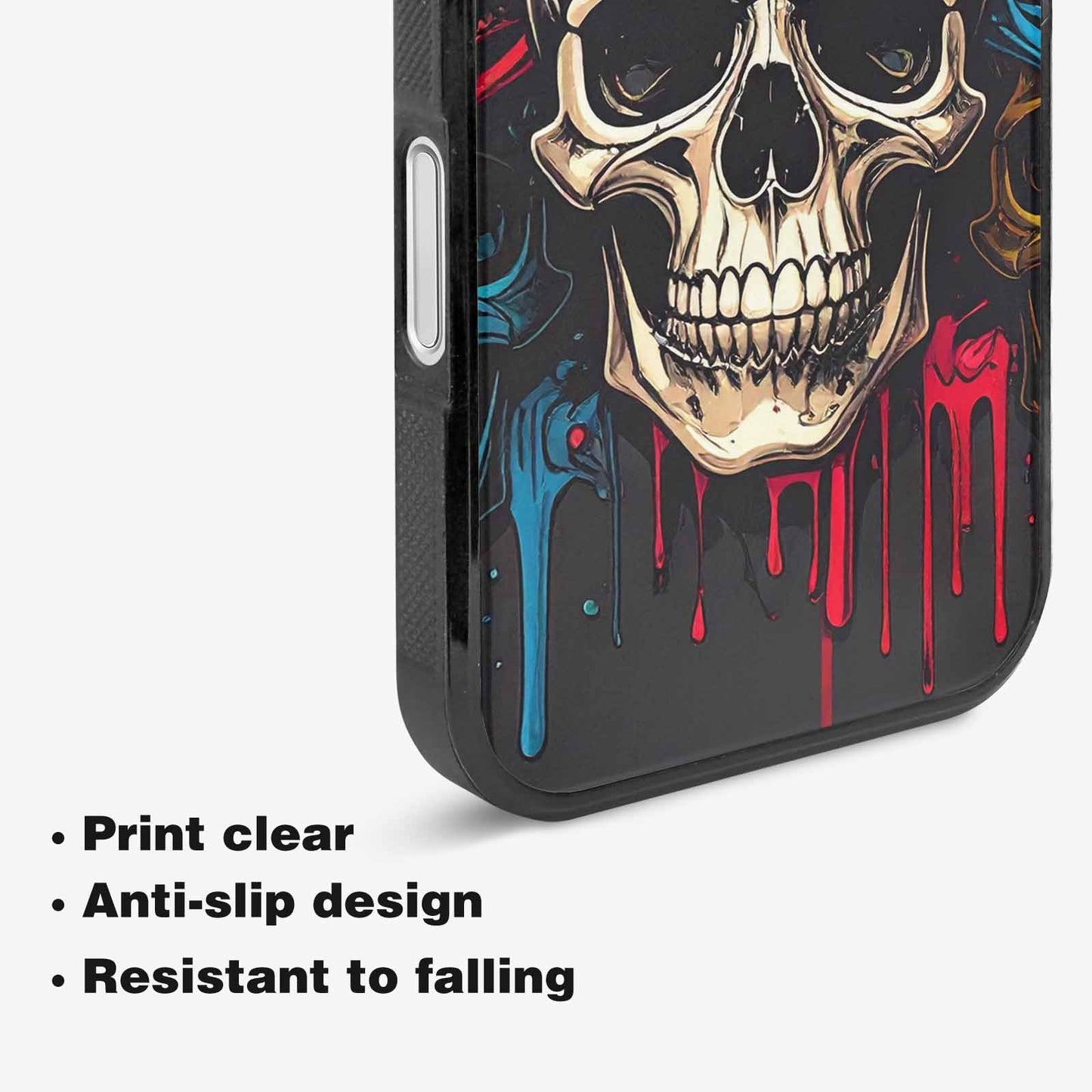 iPhone 16 Case — Dripping Skulls Collage, Personalized Phone Case