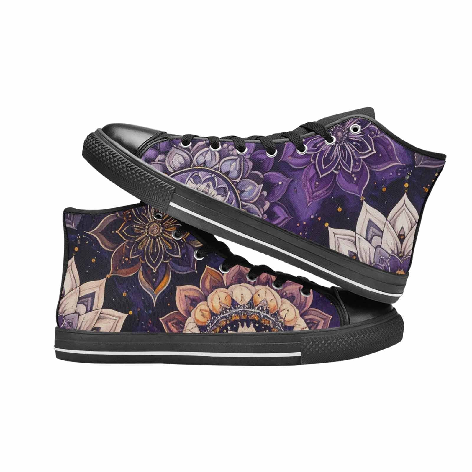 MEN'S Mandala High Top Canvas Wallpaper Art Custom Sneakers
