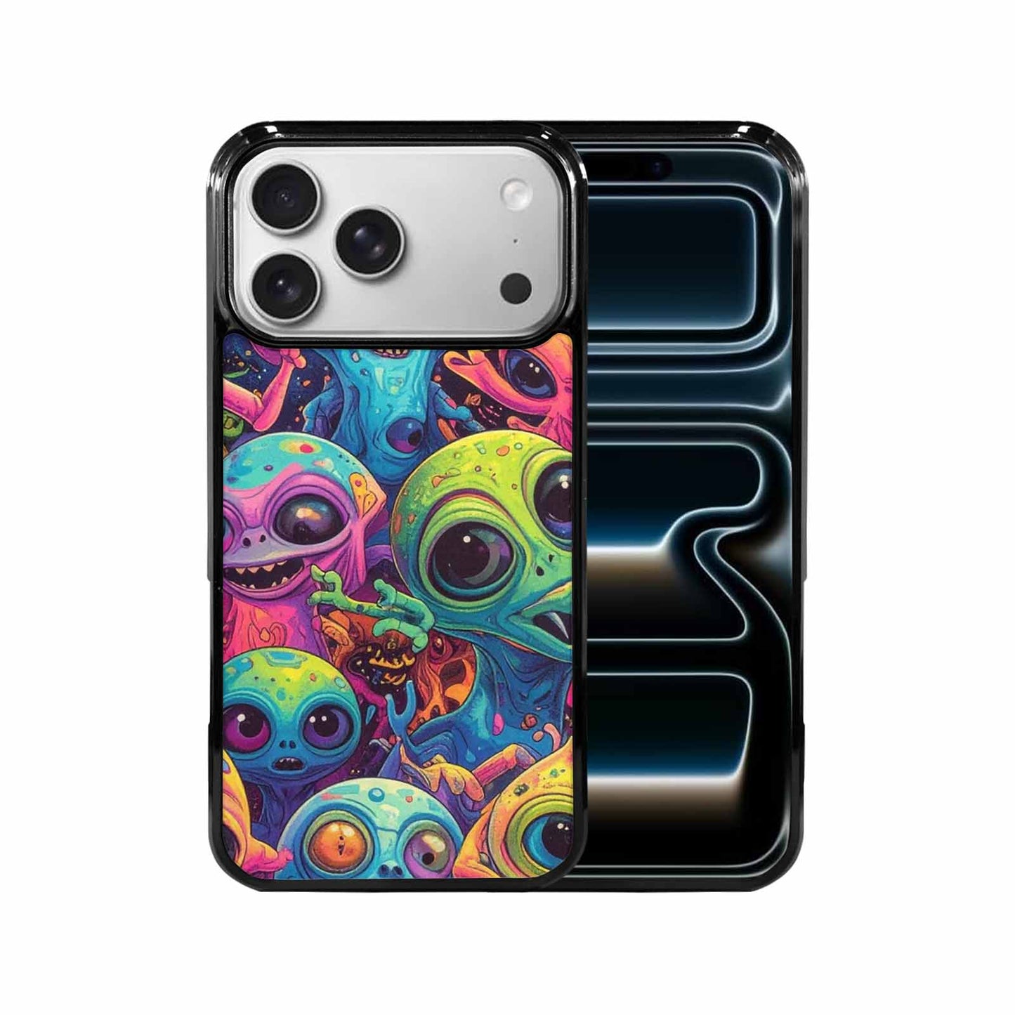 iPhone 17 Pro Max Case — Seamless Tileable Pattern Of Alien Scifi, Personalized Phone Case
