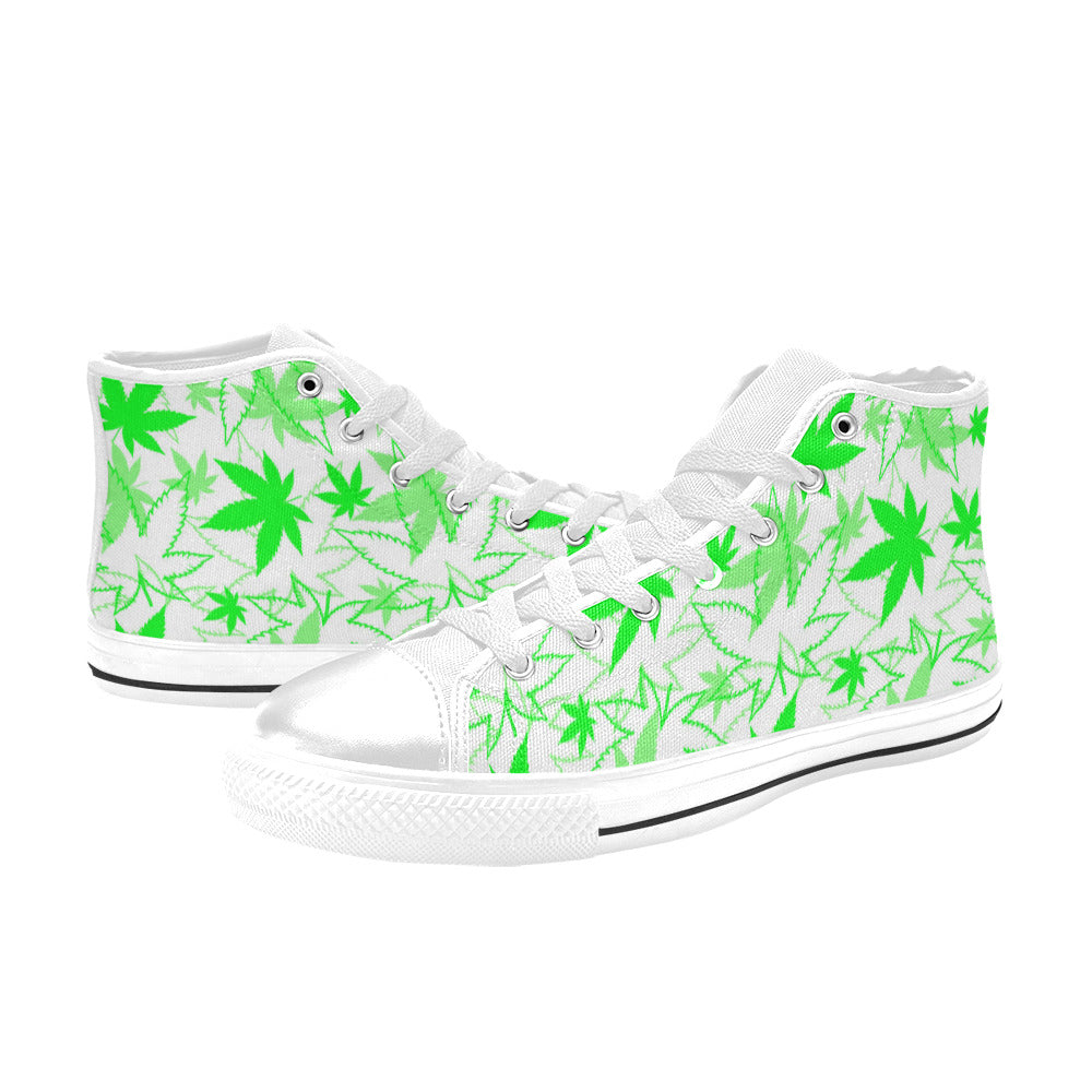 MEN'S Cc Weed 420 Art High Top Canvas Cottagecore Custom Sneakers