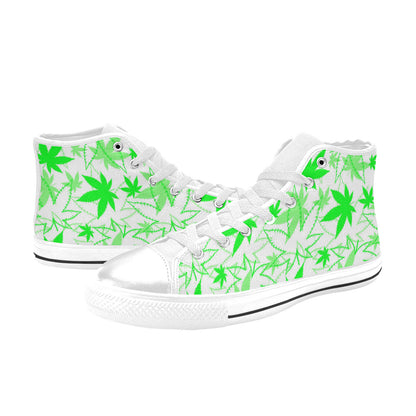 MEN'S Cc Weed 420 Art High Top Canvas Cottagecore Custom Sneakers