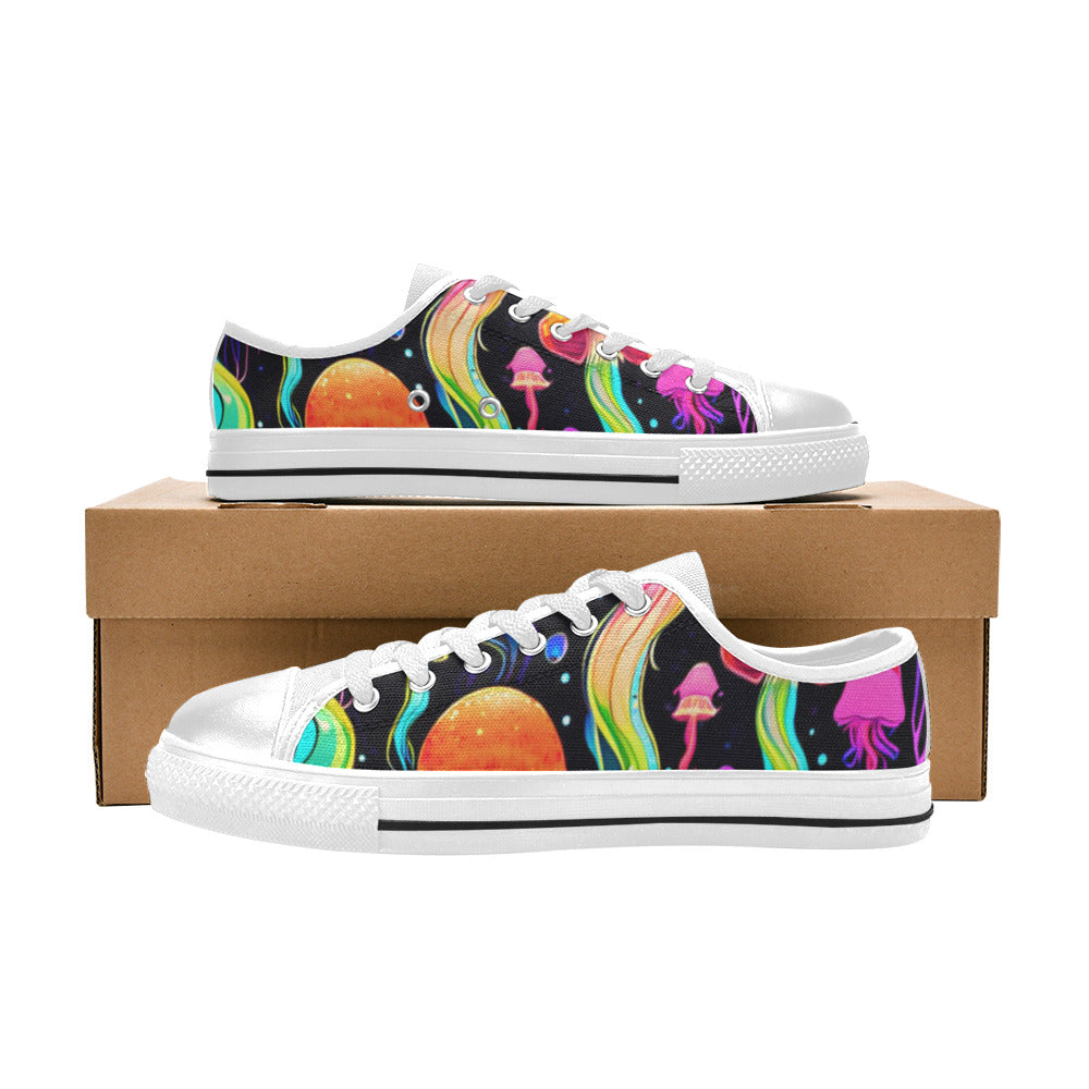 MEN'S Jellyfish Vibrant Mushroom Art Canvas Dark Academia Sneakers