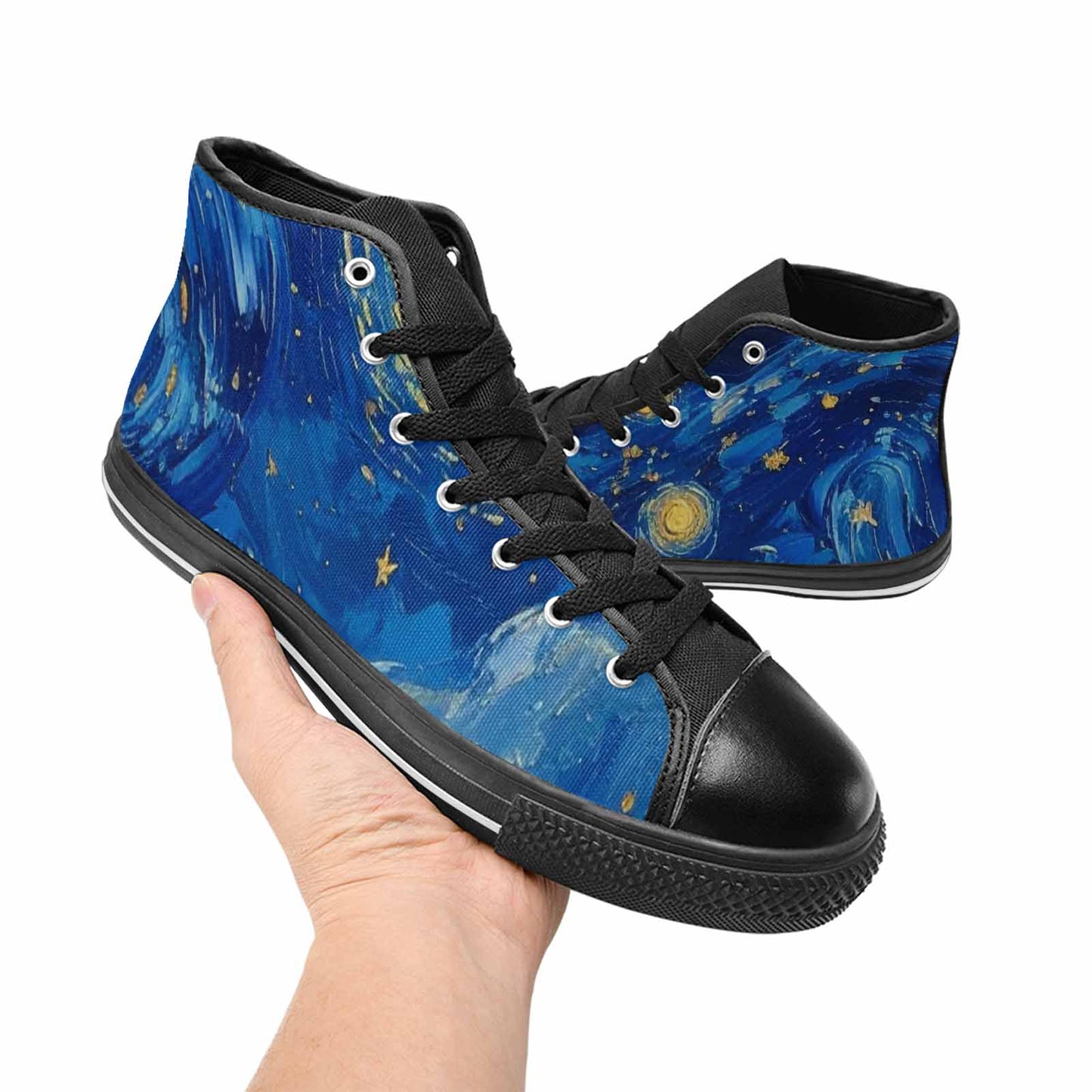 WOMEN'S Starry Night Galaxy High Top Canvas Aesthetic Shoes