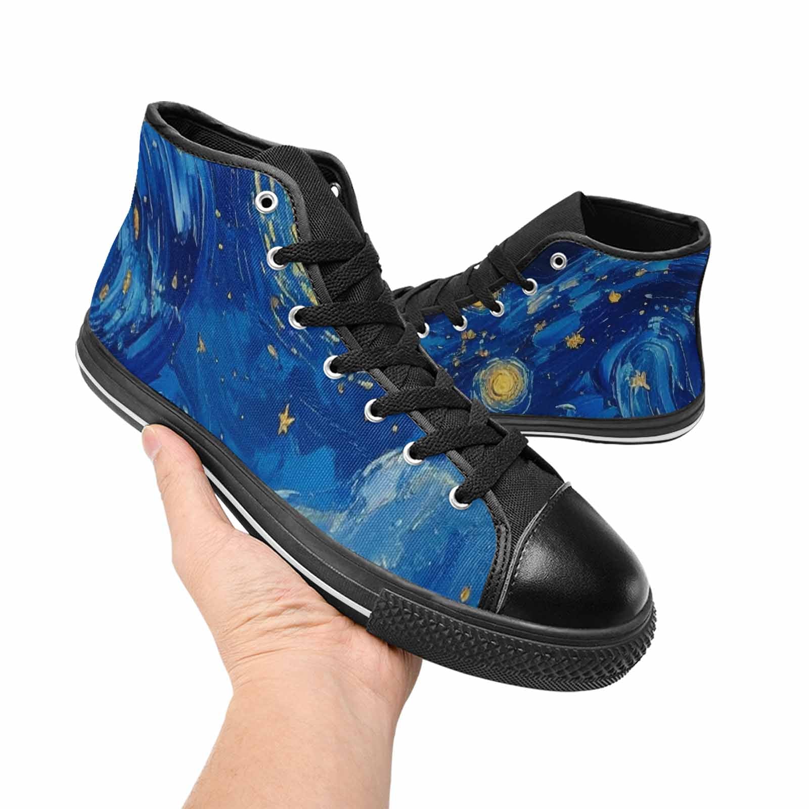 WOMEN'S Starry Night Galaxy High Top Canvas Aesthetic Shoes