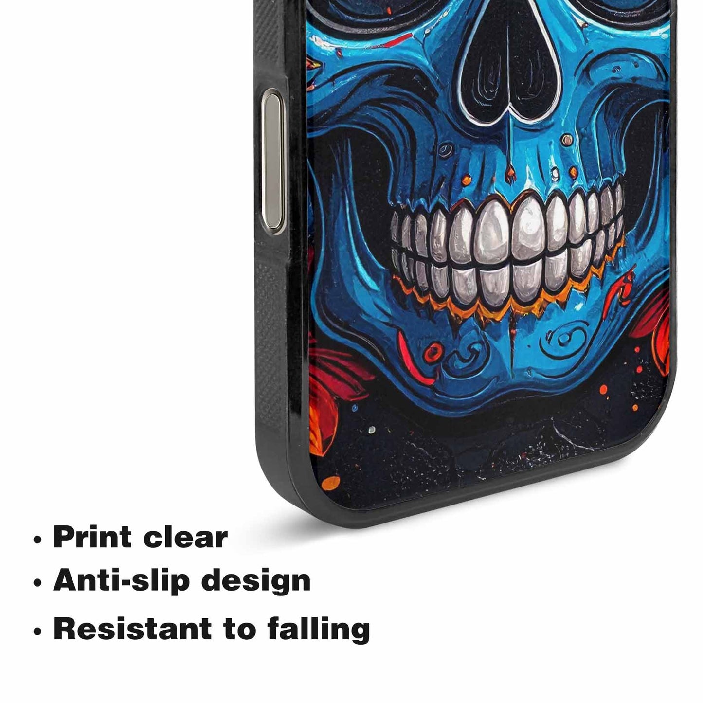 iPhone 16 Pro Max Case — Graffiti Skull Art Seamless Pattern Vibrant, Custom Phone Case
