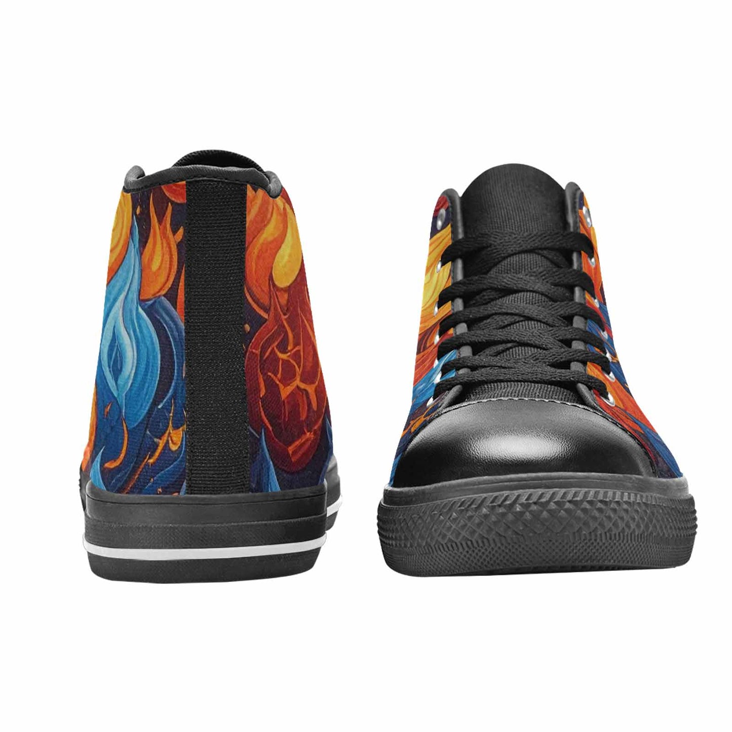 MEN'S Fire Flame High Top Canvas Aesthetic Sneakers