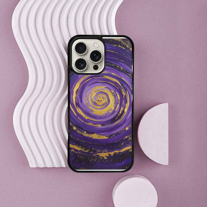 iPhone 16 Pro Max Case — Swirling Brushstroke Starry Night Texture Blended, Original Design Phone Case