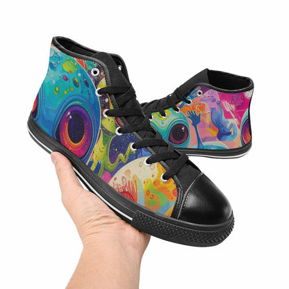 MEN'S Cartoon Alien Characters High Top Canvas Aesthetic Shoes