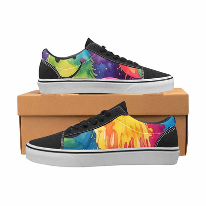 WOMEN'S Smiley Facessmiley Faces  Lace-Up Canvas Neon Fantasy Custom Shoes