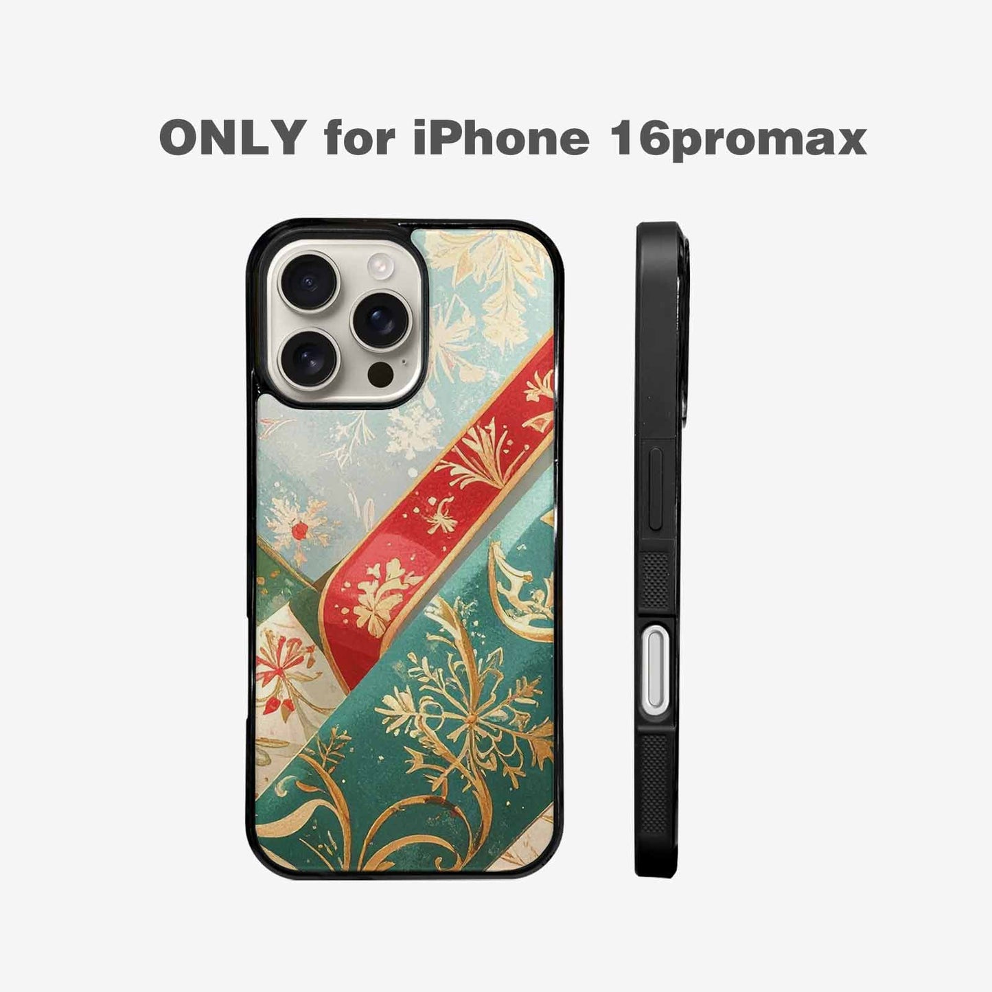 iPhone 16 Pro Max Case — Christmas Wrapping Paper Pattern Art Wallpaper, Original Design Phone Case