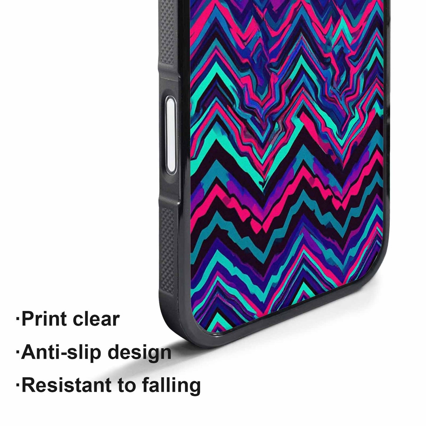 iPhone 17 Pro Case — Psychedelic Chevron Vortex Original Art, Customized Protective Case