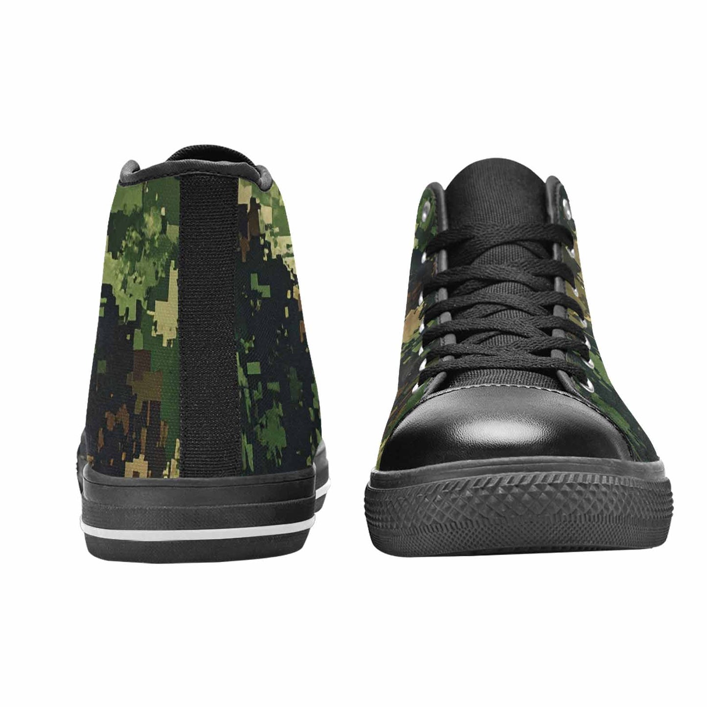 WOMEN'S Military Camouflage Blotch High Top Canvas Wallpaper Art Shoes