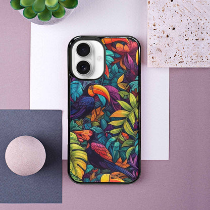 iPhone 16 Case — Toucan Jungle Toucan Jungle Pattern Hundreds, Original Design Phone Case