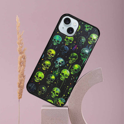 iPhone 15 Plus Case — Skeletons Neon Green Glowskele Egb, Custom Phone Case