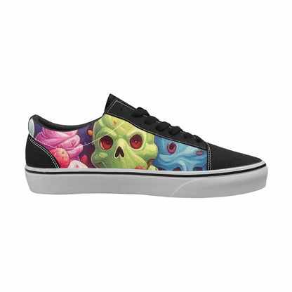 WOMEN'S Ice Cream Monsters  Lace-Up Canvas Kaleidoscope Sneakers