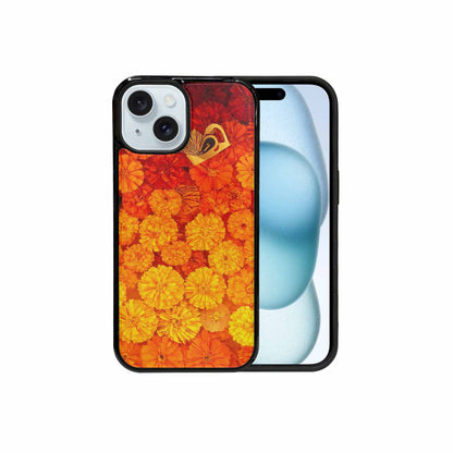 iPhone 15 Case — Marigold Day Of The Dead Marigold, Custom Art Phone Cover