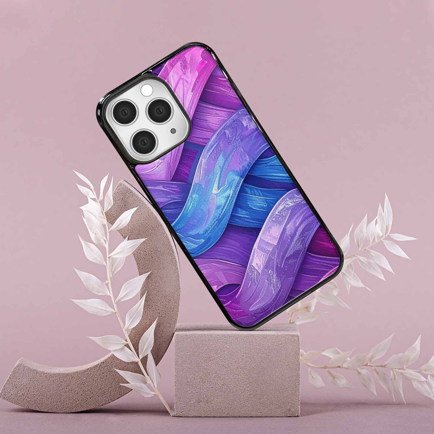 iPhone 15 Pro Max Case — Bisexual Flag Color Theme Small Rainbow, Custom Printed Phone Case