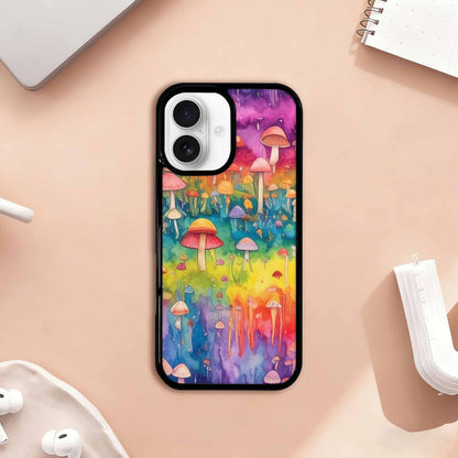 iPhone 17 Case — Mushrooms Tie Dyemushrooms Pat Tie Dye, Customized Protective Case