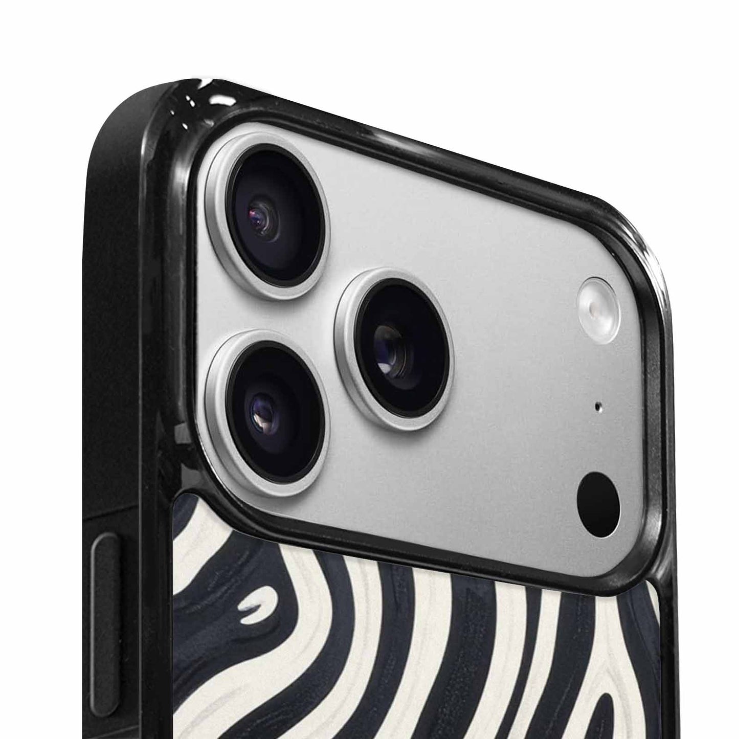 iPhone 17 Pro Case — Modern Zebra Stripe Print Crisp Animal, Custom Art Phone Cover