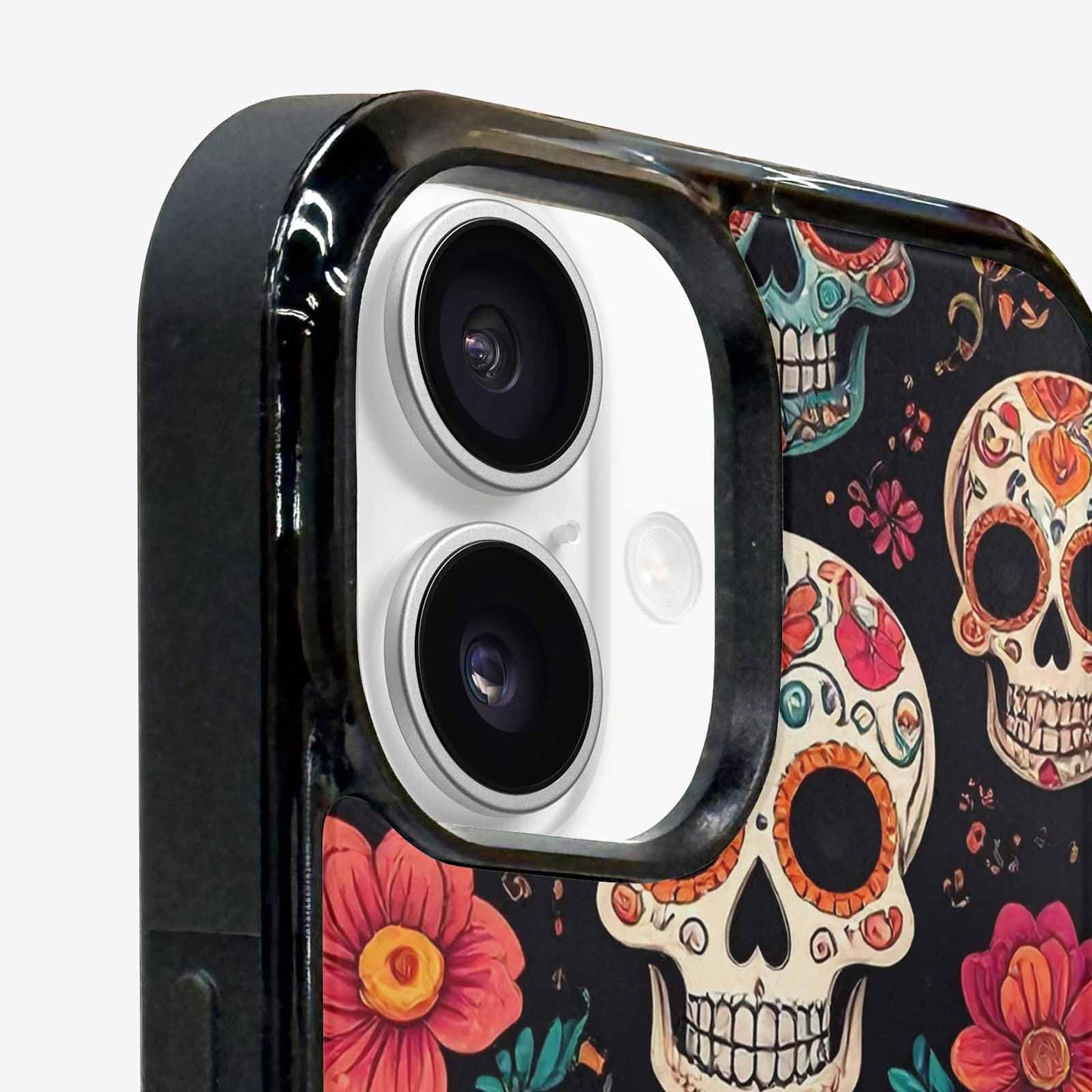iPhone 16 Plus Case — Dia De Los Muertos Sugar Skull, Original Design Phone Case