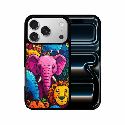 iPhone 17 Pro Case — Seamless Tileable Pattern Of Overlapping Cartoon, Custom Phone Case