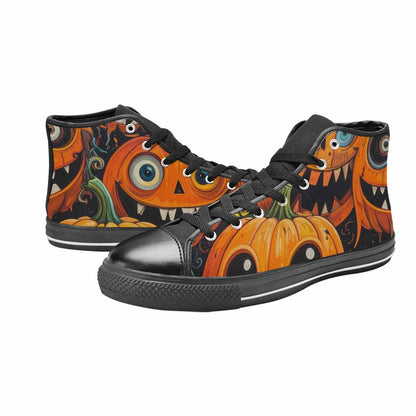 MEN'S Cartoon Pumpkin Monster High Top Canvas Y2K Custom Sneakers