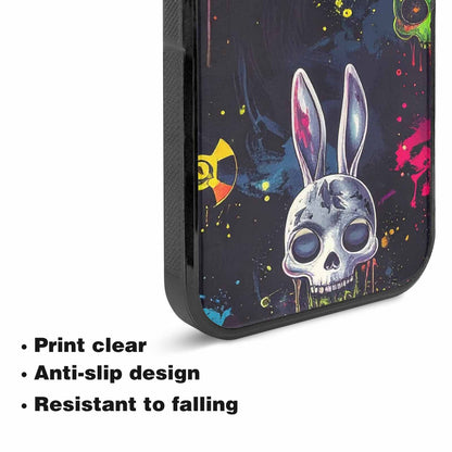 iPhone 15 Plus Case — Radioactive Ghost Bunny Skull Small Radioactive, Custom Art Phone Cover