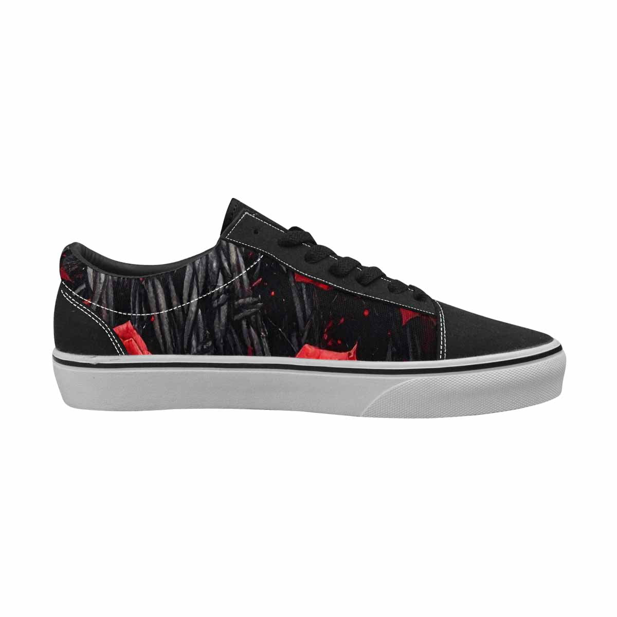 WOMEN'S Barbed Wire Coil Lace-Up Canvas Surreal Custom Shoes