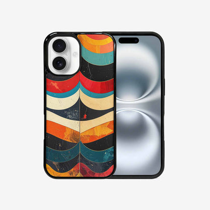 iPhone 16 Case — Retro Wave Scallop Stripe Small Wavy, Customized Protective Case