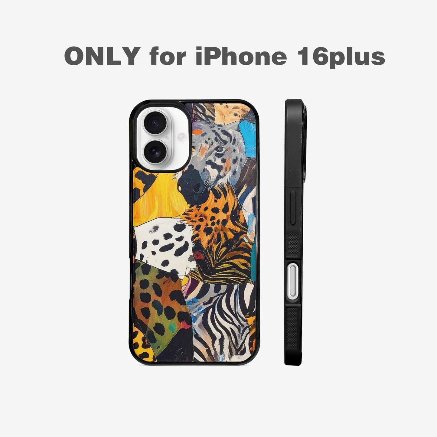 iPhone 16 Plus Case — Full Color Vibrant Animal Print Animal, Custom Print Case Cover