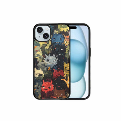 iPhone 15 Plus Case — Monsters Camomonsters Pattern Okl, Original Design Phone Case