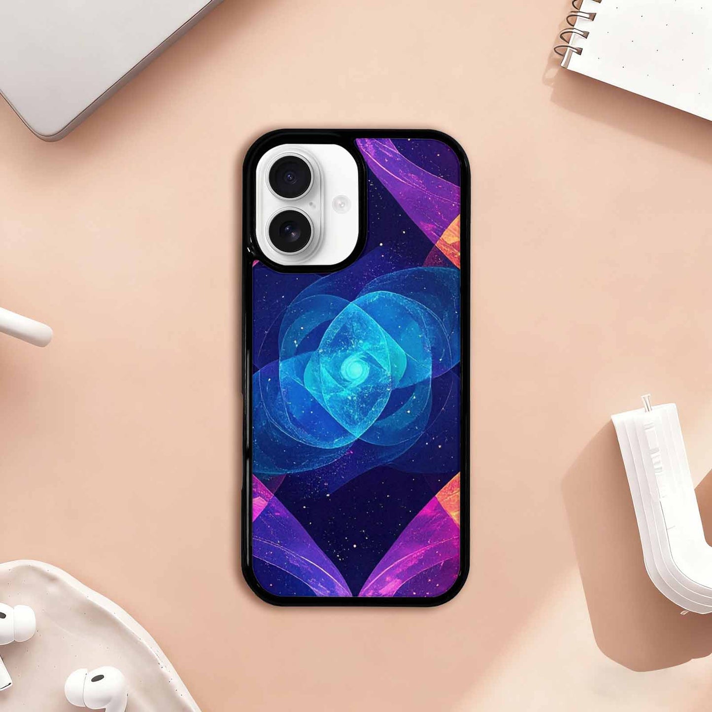 iPhone 17 Case — Rose Galaxy Art Seamless Galaxy Space, Custom Printed Phone Case